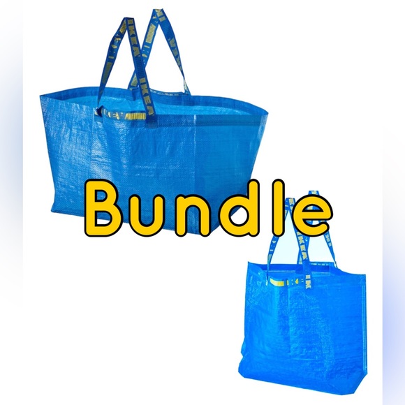 IKEA Blue Shopping Bags, Medium & Large Size - Picture 1 of 5